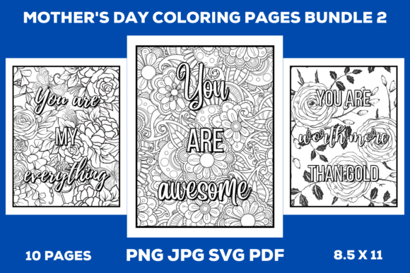 Download Mother's Day Coloring Pages Bundle 2 - Bundle Collection