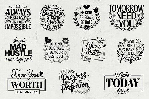 Download Boho Motivational Quotes SVG Bundle - Bundle Collection