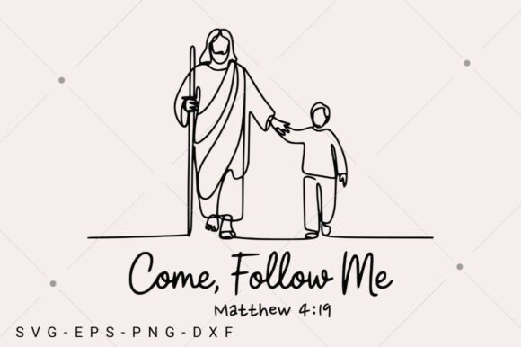 Download Come Follow Me SVG, Bible Verse Svg - Premium Resources