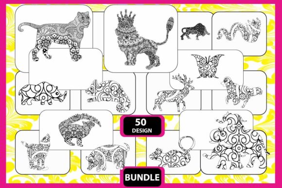 Download Animals Adult Coloring Pages Bundle - Bundle Collection