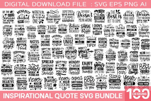 Download Inspirational Quotes Svg Bundle - Bundle Collection