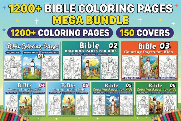 Download 1200+ Bible Coloring Pages Mega Bundle - Bundle Collection