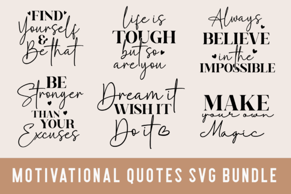 Download Motivational Quotes Svg Bundle, Png File - Bundle Collection