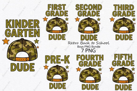 Download Retro Back to School Boys PNG Bundle - Bundle Collection