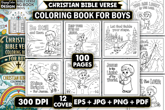Download Christian Bible Verse Boys Coloring Book - Boys Collection