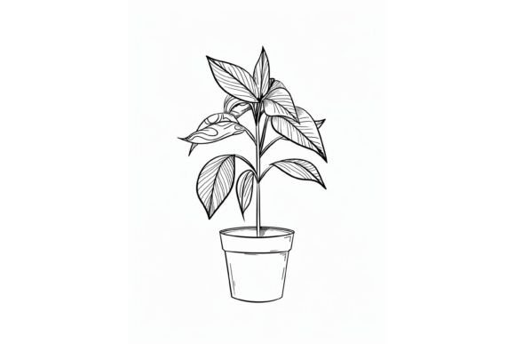 Download Pot Plant Adults Coloring Page - Adults coloring page Collection