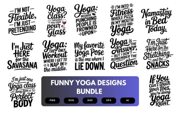 Download Funny Yoga SVG Bundle - Bundle Collection