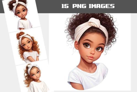 Download Girls in White Clipart Bundle - Bundle Collection