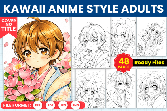Download Kawaii Anime Style Adults Coloring Pages - Adults coloring page Collection