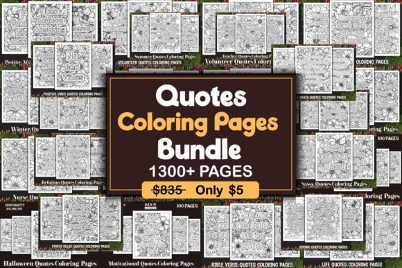 Download Quotes Coloring Pages Bundle - Bundle Collection