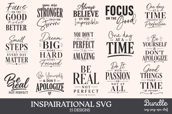 Download Inspirational Quotes SVG Bundle - Bundle Collection
